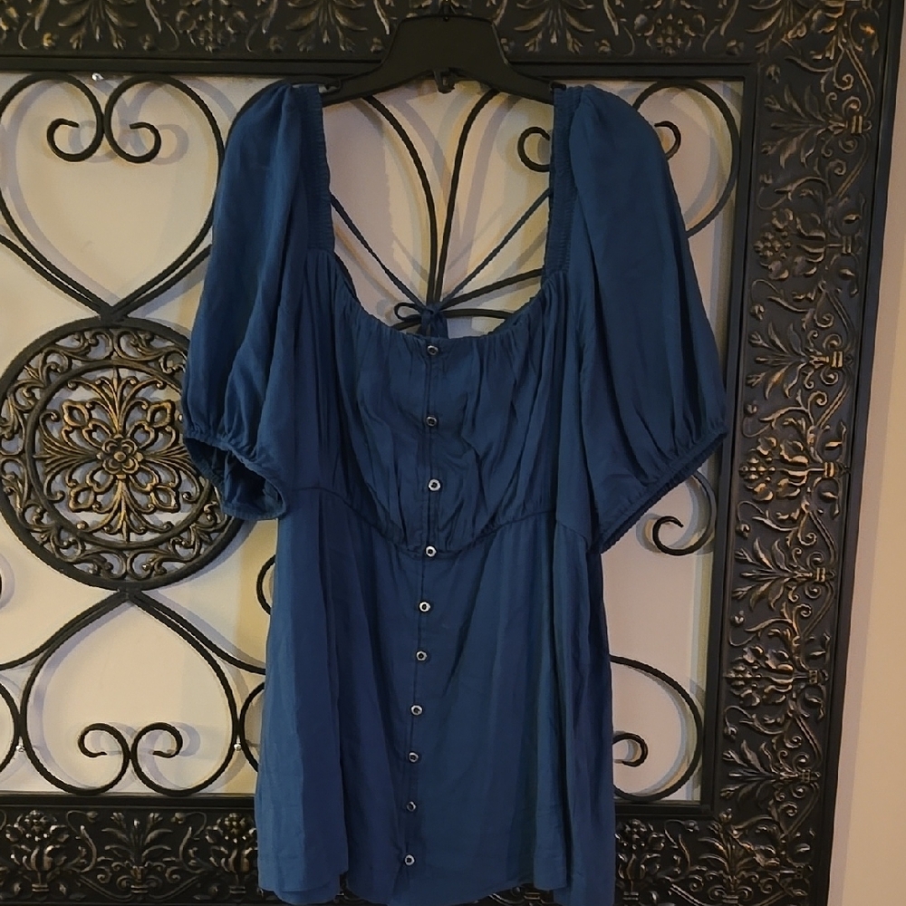 Elegant Blue Women's Top